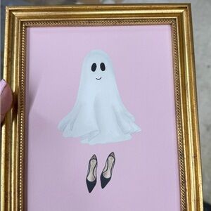 Ghost Art Print in Gold Frame
